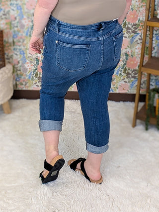 Judy Blue High Rise Darkwash Distressed Skinny