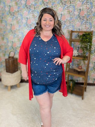 Markie Solid Flowy Kimono