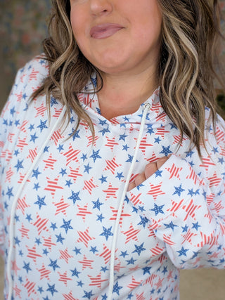 PHC Americana Stars on Ivory Pullover Hoodie