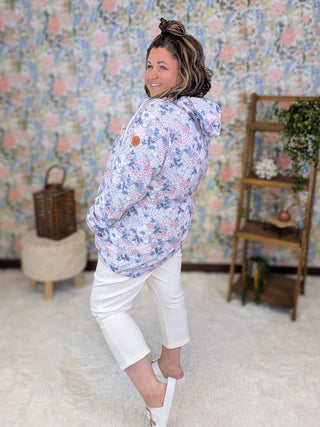 PHC Triple Stretch Halfzip in Ditsy Blush & Periwinkle