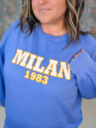 Milan Pullover in Denim Blue