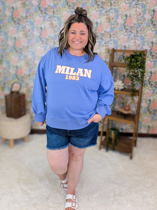 Milan Pullover in Denim Blue