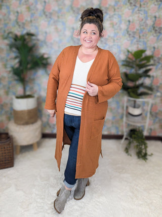 Victoria Sweater Knit Tank in Ivory Stripes-1- ShortSlv/Slvless Tops-WHITE BIRCH-Styled by Stacked - A Plus Size Women's Boutique in Lakeville, MN