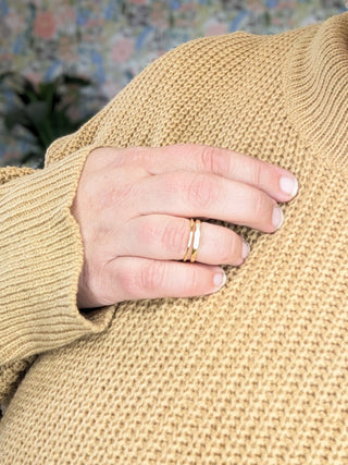 ***Layered Adjustable Ring with Stone Accents-12- Accessories & Gifts-urbanista-Styled by Stacked - A Plus Size Women's Boutique in Lakeville, MN