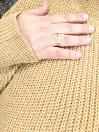 ***Layered Adjustable Ring with Stone Accents-12- Accessories & Gifts-urbanista-Styled by Stacked - A Plus Size Women's Boutique in Lakeville, MN