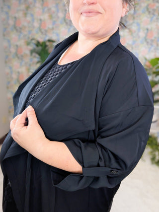 Betsy Button Sleeve Solid Oversized Cardigan (2 Colors)-4- Overlayer Tops-WHITE BIRCH-Styled by Stacked - A Plus Size Women's Boutique in Lakeville, MN