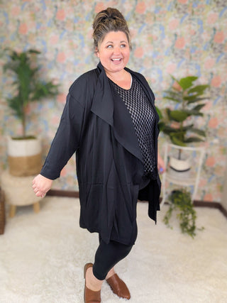 Betsy Button Sleeve Solid Oversized Cardigan (2 Colors)-4- Overlayer Tops-WHITE BIRCH-Styled by Stacked - A Plus Size Women's Boutique in Lakeville, MN