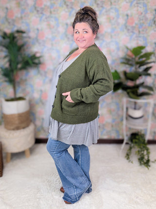 *DEAL* Nora Sweater Knit Cardigan w/Elbow Patches (3 Colors)-4- Overlayer Tops-HEIMISH-Styled by Stacked - A Plus Size Women's Boutique in Lakeville, MN