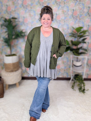 *DEAL* Nora Sweater Knit Cardigan w/Elbow Patches (3 Colors)-4- Overlayer Tops-HEIMISH-Styled by Stacked - A Plus Size Women's Boutique in Lakeville, MN