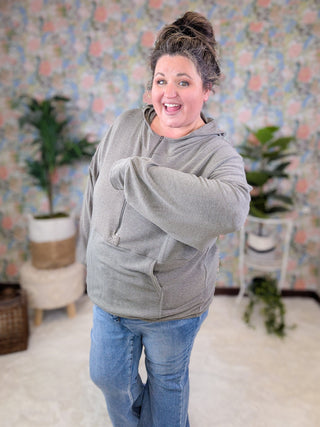 Janet Slouchy Half-Zip Lightweight Washed Hoodie (3 Colors)-2- Long Sleeve Tops-HAPTICS-Styled by Stacked - A Plus Size Women's Boutique in Lakeville, MN