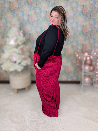 *DEAL* Dani Velour Drawstring Jumpsuit *FINAL SALE*-11- Dress/Romp/Jump-with love molly-Styled by Stacked - A Plus Size Women's Boutique in Lakeville, MN