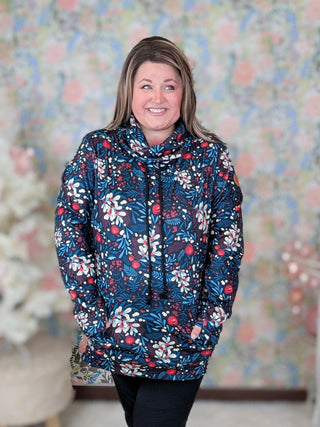 PHC Cozy Cloud Funnel in Dark Holiberry-3- Hooded Tops-MICHELLE MAE-Styled by Stacked - A Plus Size Women's Boutique in Lakeville, MN