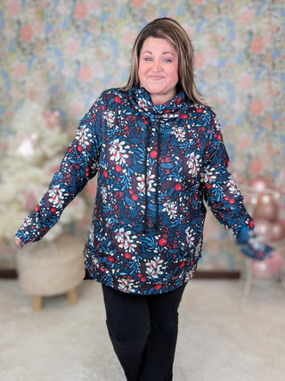 PHC Cozy Cloud Funnel in Dark Holiberry-3- Hooded Tops-MICHELLE MAE-Styled by Stacked - A Plus Size Women's Boutique in Lakeville, MN