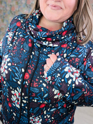 PHC Cozy Cloud Funnel in Dark Holiberry-3- Hooded Tops-MICHELLE MAE-Styled by Stacked - A Plus Size Women's Boutique in Lakeville, MN