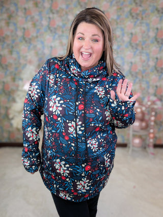 PHC Cozy Cloud Funnel in Dark Holiberry-3- Hooded Tops-MICHELLE MAE-Styled by Stacked - A Plus Size Women's Boutique in Lakeville, MN