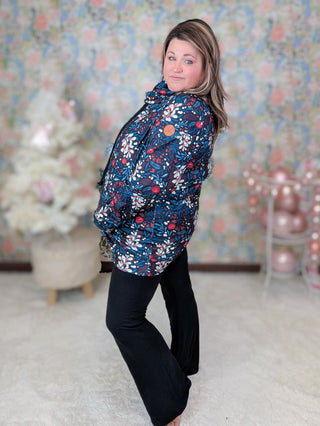 PHC Cozy Cloud Funnel in Dark Holiberry-3- Hooded Tops-MICHELLE MAE-Styled by Stacked - A Plus Size Women's Boutique in Lakeville, MN