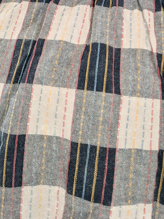 Danielle Twofer Mineral Wash Pullover w/Plaid Bottom-2- Long Sleeve Tops-WHITE BIRCH-Styled by Stacked - A Plus Size Women's Boutique in Lakeville, MN