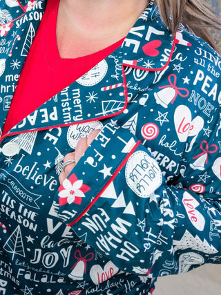 Adley Holiday PJ Set in Evergreen-8- Legging/Lounge/Bralette-MICHELLE MAE-Styled by Stacked - A Plus Size Women's Boutique in Lakeville, MN