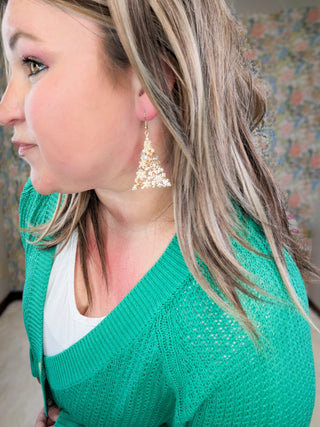 ***Snowflake Xmas Tree Earrings-12- Accessories & Gifts-LA ACCESSORIES-Styled by Stacked - A Plus Size Women's Boutique in Lakeville, MN
