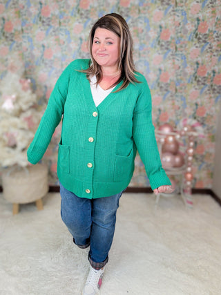 Joanna Slouchy Patch Pocket Grandpa Cardigan in Green-4- Overlayer Tops-WHITE BIRCH-Styled by Stacked - A Plus Size Women's Boutique in Lakeville, MN