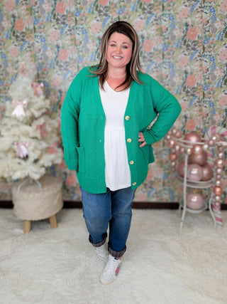 Joanna Slouchy Patch Pocket Grandpa Cardigan in Green-4- Overlayer Tops-WHITE BIRCH-Styled by Stacked - A Plus Size Women's Boutique in Lakeville, MN
