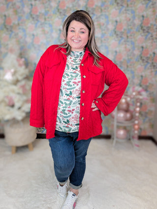 Blair Mockneck Long Sleeve w/Thumbholes in Holiberry-2- Long Sleeve Tops-MICHELLE MAE-Styled by Stacked - A Plus Size Women's Boutique in Lakeville, MN