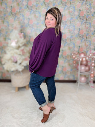 Hope Flowy Mockneck Long Sleeve Top (4 Colors)-2- Long Sleeve Tops-WHITE BIRCH-Styled by Stacked - A Plus Size Women's Boutique in Lakeville, MN