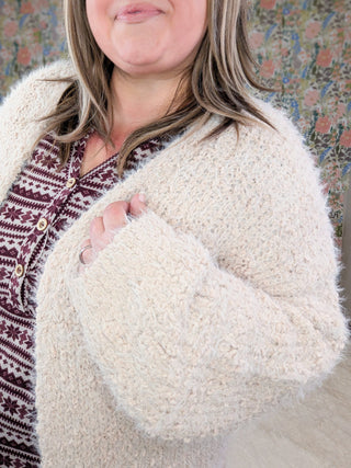 Nina Mohair Inspired Cardigan Sweater in Taupe-4- Overlayer Tops-WHITE BIRCH-Styled by Stacked - A Plus Size Women's Boutique in Lakeville, MN
