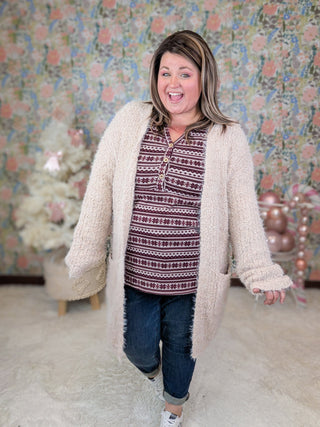 Nina Mohair Inspired Cardigan Sweater in Taupe-4- Overlayer Tops-WHITE BIRCH-Styled by Stacked - A Plus Size Women's Boutique in Lakeville, MN