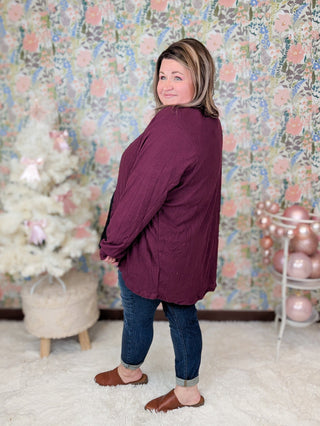 Emily Waffle Knit Cocoon Cardigan in Solids-4- Overlayer Tops-HEIMISH-Styled by Stacked - A Plus Size Women's Boutique in Lakeville, MN