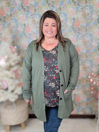 Ainsley Mini Ruffle 3/4 Sleeve in Holiberry (2 Colors)-2- Long Sleeve Tops-MICHELLE MAE-Styled by Stacked - A Plus Size Women's Boutique in Lakeville, MN