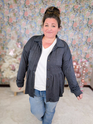 Athena Babydoll Buttondown Collared Top (5 Colors)-4- Overlayer Tops-HEIMISH-Styled by Stacked - A Plus Size Women's Boutique in Lakeville, MN