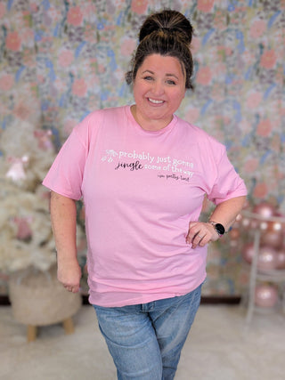 Too Tired to Jingle Tee on Pink-6- Graphic Tops-Stacked - A Plus Size Boutique-Styled by Stacked - A Plus Size Women's Boutique in Lakeville, MN