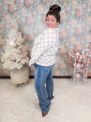 Blair Mockneck Long Sleeve w/Thumbholes in Prints (Non-Florals)-2- Long Sleeve Tops-MICHELLE MAE-Styled by Stacked - A Plus Size Women's Boutique in Lakeville, MN