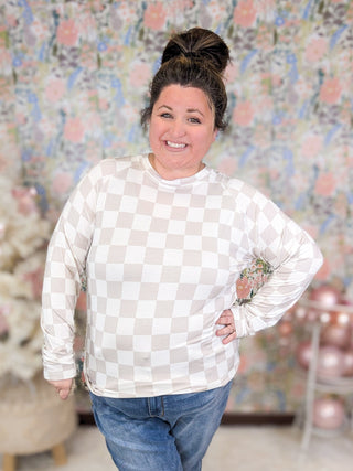 Blair Mockneck Long Sleeve w/Thumbholes in Prints (Non-Florals)-2- Long Sleeve Tops-MICHELLE MAE-Styled by Stacked - A Plus Size Women's Boutique in Lakeville, MN