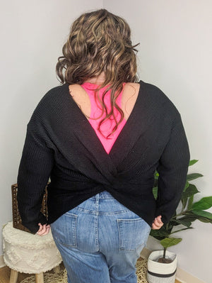 Olivia Open Back V-Neck Sweater (3 colors!)