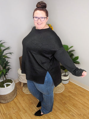 Melinda Melange Pocket Pullover