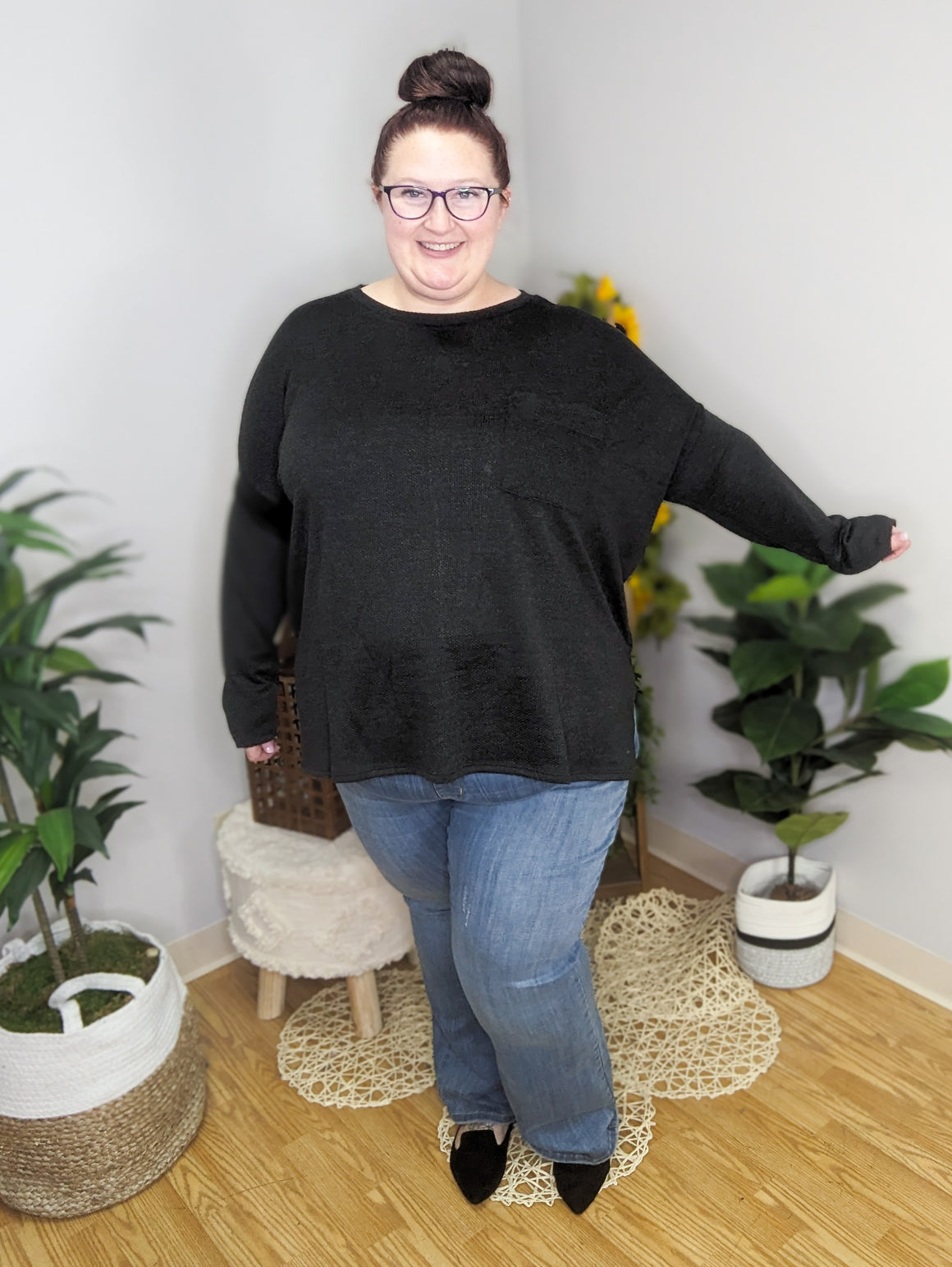 Melinda Melange Pocket Pullover