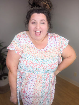 Rosie Rainbow Garden Flutter Top