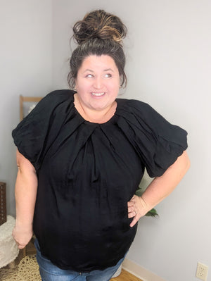 Angie Lace Back Black Top