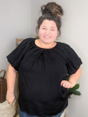 Angie Lace Back Black Top