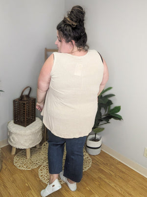 Lila Ribbed Boucle Knit Tank (2 colors)