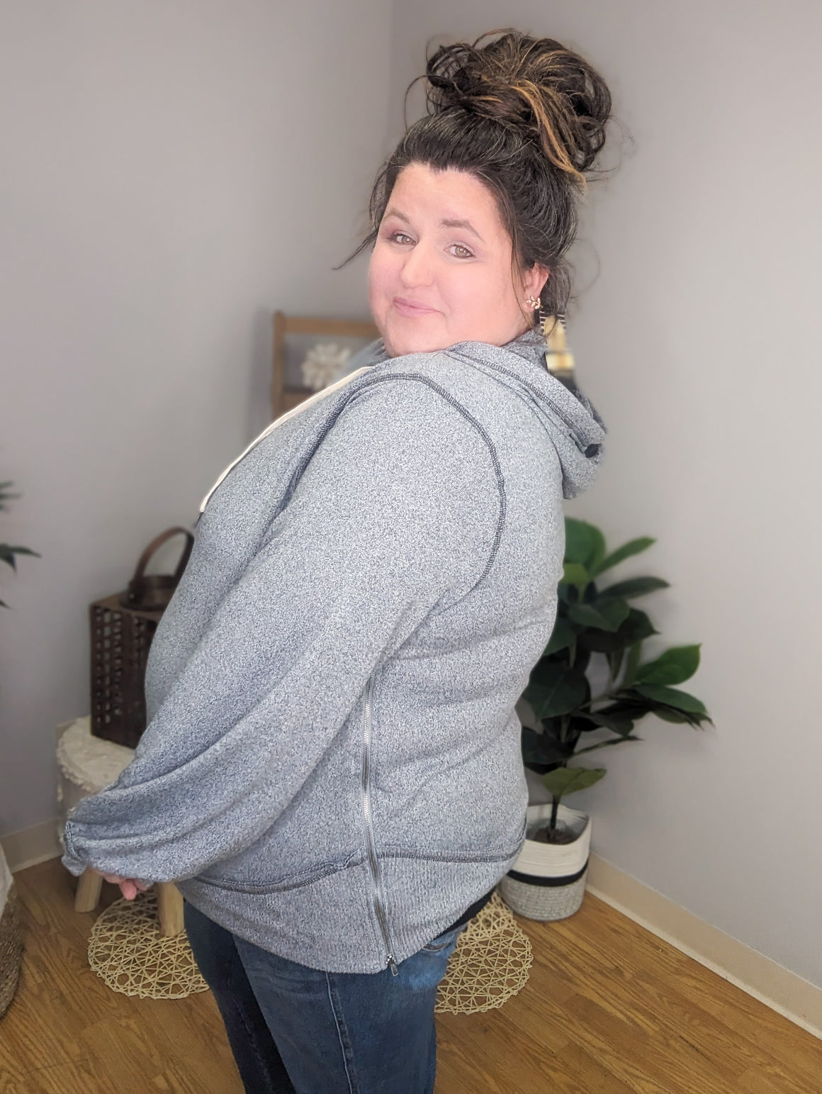 Zip It Up Hoodie in Soft Gray