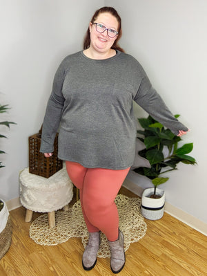 Melinda Melange Pocket Pullover