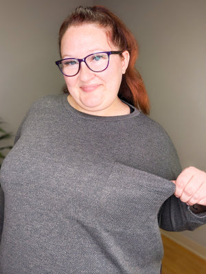 Melinda Melange Pocket Pullover