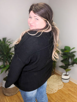 Luna Slouchy Button Detail Sweater (2 colors)