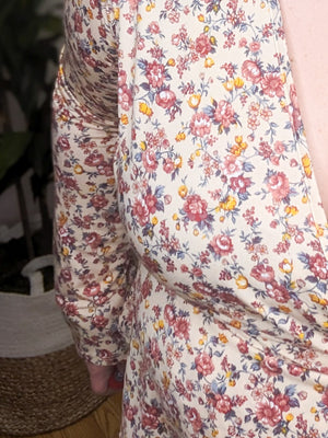 Felicity Fall Florals Peplum Waist Top