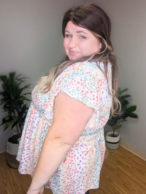 Rosie Rainbow Garden Flutter Top