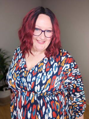 Alena Abstract Print Kimono Fit Top