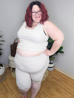 Blair Boyfriend Ribbed 2pc Set in Oatmeal